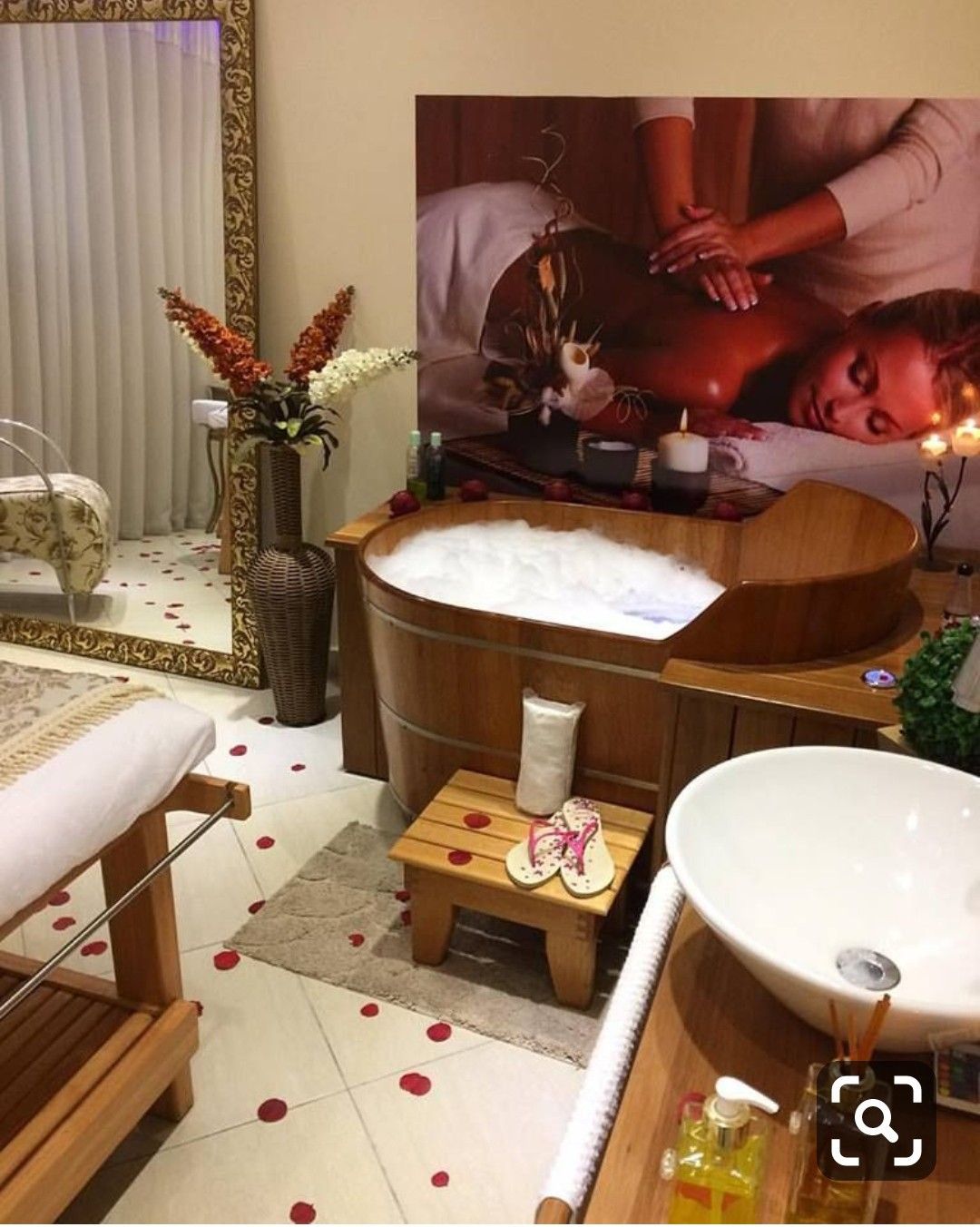 Coconut spa treatment room
