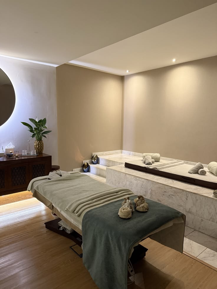 Luxury spa massage bed