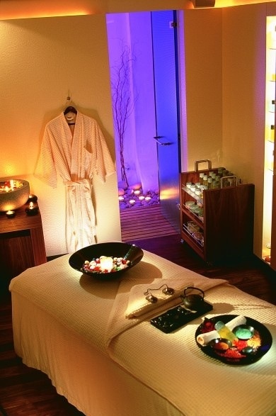 Relaxing spa interior and decor