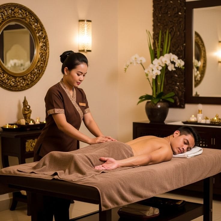 The Coconut Russian Thai Spa luxury massage room in Goa